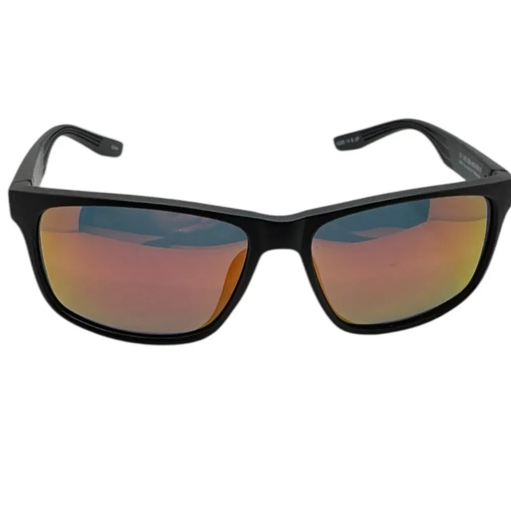 Black Polarized Sunglasses with Mirrored Iridium Lenses